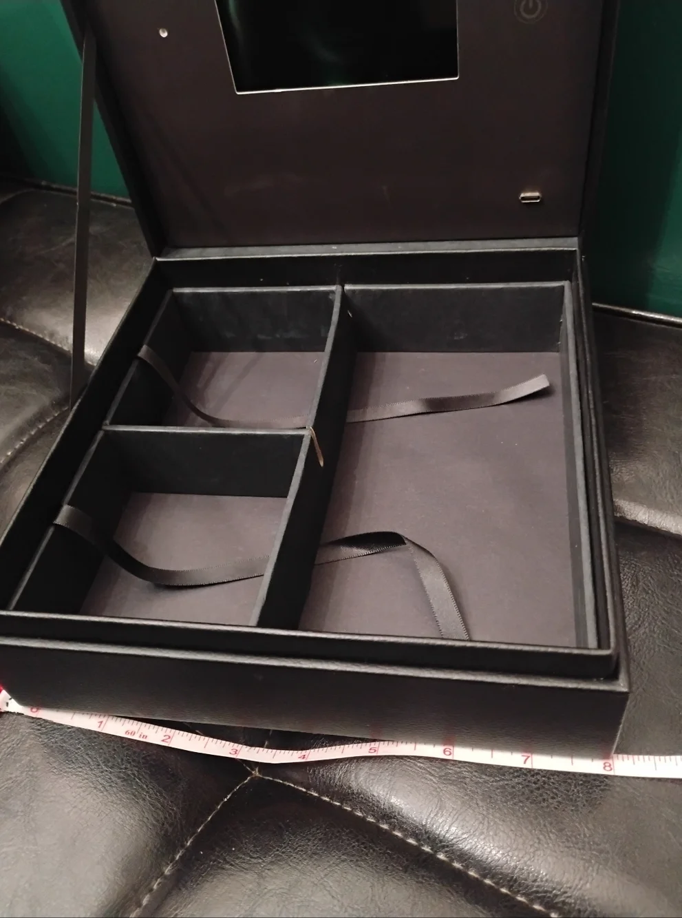 Black Leatherette Storage Box